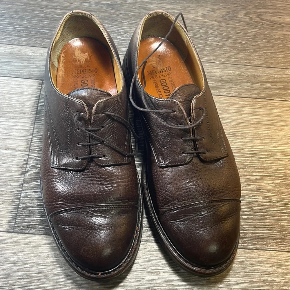 Mephisto brown leather shoes men’s size 10 (f125)